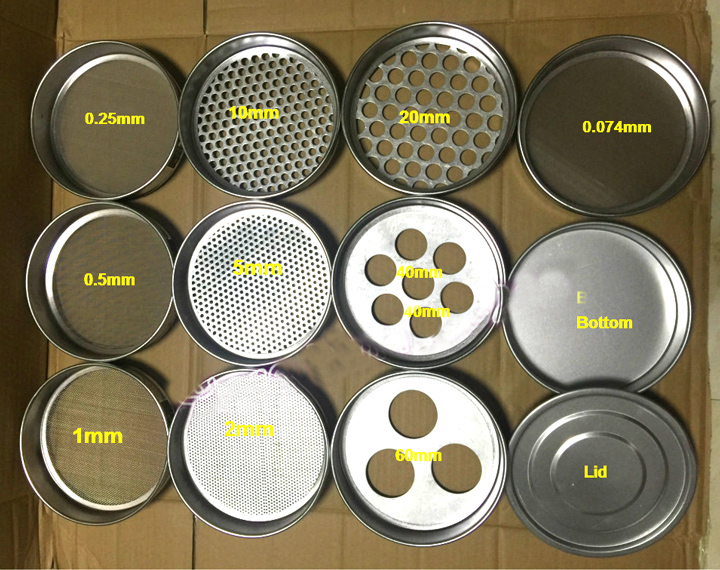 Soil shaker specifications