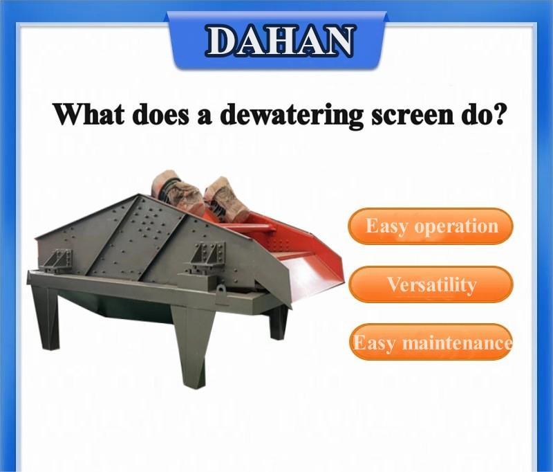 What does a dewatering screen do?