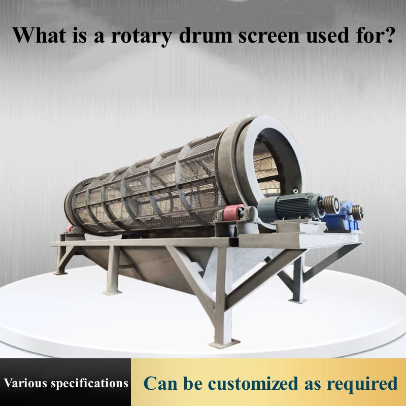 What is a rotary drum screen used for? 